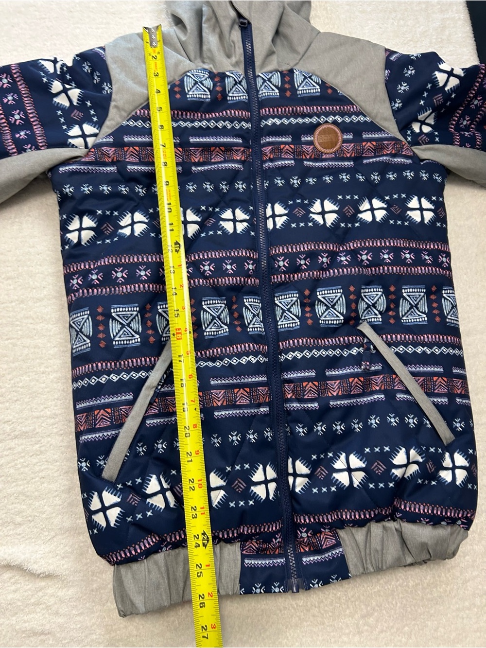 Roxy Girls Youth 16 XXL Ski Snow Jacket DryFlight 10K Navy Print - Picture 3 of 15